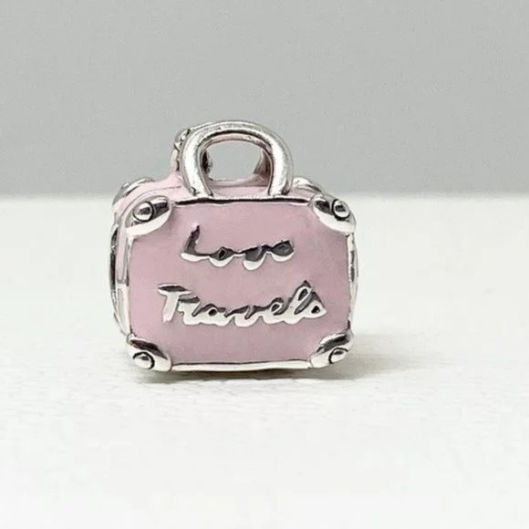 Pandora Jewelry Pandora Pink Travel Suitecase Bag Charm Bead Poshmark